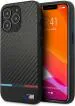 BMW iPhone 13 Pro Max Case [Official Licensed] by CG Mobile Carbon Central Stripe With Tricolor Line | PU Carbon Fiber | Shock Absorption Protective Case/Cover Designed For iPhone 13 Pro Max (6.7-Inch) - Tricolor/Black