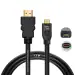 Pibox India Micro HDMI to HDMI Cable, 1.5 Meter (5 feet), 4K 60Hz, Adapter with Ethernet and Audio Return. Compatible with Raspberry Pi 4/5, GoPro Hero 7, Sony Cameras. Not for Mini DisplayPort or Micro USB.