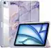 ProElite Case Cover for Apple iPad Air 13 inch 2024 M2 Cover, Transparent Smart Flip Cover for iPad Air 13 inch M2 2024 with pencil holder, Marble Purple