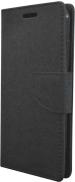 COVERBLACK Artificial Leather::Rubber Flip Cover Compatible model for Samsung Galaxy J2 Ace - Black