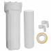 Purely Water Filter Cartridge 10 Inch Classic Pre-Filter Housing/Bowl, Connector, PP Filter and Teplon for All Kind of RO Water Purifier | White | 21x7.6x5.1 Cm