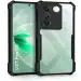 Tingtong Shock Proof Crystal Clear Eagle Back Cover Case for Vivo V27 Pro 5G, Vivo V27 5G | Hard | 360 Degree Protection | Hybrid PC + TPU | Transparent Full Armor Device & Camera Protection (Black Bumper)
