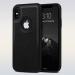 LIRAMARK PU Leather Flexible Back Cover Case Designed for iPhone X/Xs (Black)