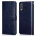 Clickaway Blue Faux Leather Back Case Cover For Vivo Z1 Pro