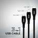 Foxin MAC11 3 in 1 Parallel Charging Aluminium Alloy Metal PVC cable