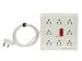 SeCro Extension Board-6A 9 Socket One 20A Switch with Indicator & Heavy Duty 1 SQ MM Wire(15 Meters)