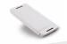 Armor White Leather Back Case Cover For Htc One Mini