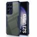 Inclu Rugged Armor/ Transparent/ Hard Back Case Cover For Samsung Galaxy S23 Ultra (Blue)