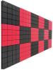 YGM Acoustic Foams Red Black Turbo Soundproofing Studio Acoustic Foam 1X1 ,Set Of 18