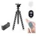 ZETY 13 inch ABS Plastic Gorilla Tripod with Holder and Remote with Cover for Smartphones, Camera