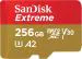SanDisk Extreme 256GB microSDXC UHS-I, V30, 190MB/s Read, 130MB/s Write, Memory Card for 4K Video on Smartphones, Action Cams and Drones