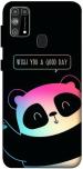 SARTOOLIYA Samsung Galaxy F41 Multicolor Plastic Panda Wallpaper, Cartoons Printed Water Proof Back Cover