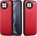 Excelsior Premium PU Leather Back case Cover with 360 Degree Full Body Protection | Shockproof for Vivo X90 5G (Red)