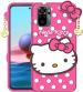 Aviaaz Redmi Note 10s Hello Kitty Pink Rubber, Silicon Back Cover