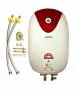 ACTIVA 15 Ltr Glassline Storage (3kva) 5 Star Special Anti Rust Coating Tank Geyser Temperature Meter, HD ISI Element with Free Installation Kit and adjustable outer thermostat (Ivory & Maroon)