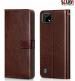 SCARDY REALME C20 BACK COVER / LEATHER FLIP COVER / BROWN COLOR