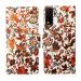 A D Enterprises Orange Pattern Flip Cover for Vivo Y20g | Magnetic Case | Shock Absorbent | Flip Cover Vivo Y20g