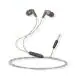 AMS 145 Premium in Ear Wired Earphones with Mic, Signature Sound, One Button Multi-Function Remote, Angled Earbuds for Comfort fit (Grey)