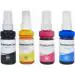 RC Print Ink Refill Compatible for Epson T664 L380 L130 L360 L361 L405 L565 Black + Tri Color Combo Pack Ink Bottle