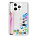 HILLS & MILES Social Media and iOS Icons Moving Liquid Soft Silicon Protection Back Case for iPhone 13 Pro(Transparent, Clear) H&M-IP13Pro-661-Transparent