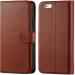 Tingtong Flip Cover Back Case for Apple iPhone 6s Plus | Leather Finish | Inbuilt Stand & Pockets | Wallet Style Flip Back Case Cover for Apple iPhone 6s Plus (Brown)