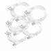 BIGGEAR 5Pcs 2.4A Type-C Data & Charging USB Cable, 1-Meter Long (White)