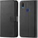 Tingtong Flip Cover Back Case for Vivo Y93 | Leather Finish | Inbuilt Stand & Pockets | Wallet Style Flip Back Case Cover for Vivo Y93 (Black)