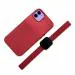 Tykee Red Leather Protective Power Adaptor Case Cover and Magnetic Loop Smart Watch Strap Band for iPhone 12 and Strap Compatible with iWatches