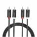 MX 2 RCA To 2 RCA Male Audio, Video Cable. Suitable For HOME Theater, Speaker, Headphone, Mixer, Amplifier, CD, DVD Player- 1.5 MTR (MX 3378) Pack of 2