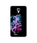 Casotec Butterflies Neon Light Design Printed Silicon Soft TPU Back Case Cover for Micromax Bolt Selfie Q424