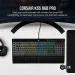 Corsair K55 RGB PRO - Dynamic RGB Backlighting Six Macro Keys Keyboard Detachable Palm Rest