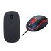 LAZYwindow Optical wired mouse & Wireless Bluetooth Mouse With Dongle And Adjustable DPI (Black)