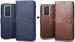 CASECRAFT Vivo V19,1933 Brown And Blue Artificial Leather, Rubber And Silicon Grip Case Mobile Back Cover (Pack of 2)