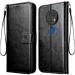 Frazil Vintage Leather Finish Flip Cover for Nokia 6.2/7.2 | Inside Pockets & Inbuilt Stand | Wallet Style Back Case | Magnet Closure (Black)