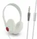 Ubon GHP-333 White On the Ear Wired Headphone With Mic And Braded Cable Headset