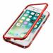 TRIFTY iPhone 8 Plus, X Red Armor Shock Proof Magnetic Metal Bumper Back Case with Tempered Back