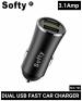 SOFTY 3.1AMP DUAL USB METAL CAR CHARGER SCC-103
