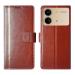 Dhar Flips Brown GP Flip Cover for POCO X6 NEO 5G | Magnetic Case | Shock Absorbent | Flip Cover POCO X6 NEO 5G
