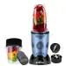 Kimatsu Nutri-Blend The Ultimate 550W Mixer, Grinder and Blender with Stainless Steel Blades and 2 Unbreakable Jars with 2 Detachable Blades | 3 Lids (Blue)