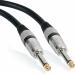SeCro Premium 6.35mm 1/4 inches Male to 6.35mm 1/4 inches Male Mono Plug Cable (Black, 20 Meters)
