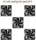 FUTURONICS (Pack of 5) DC 12 VOLT Cooling Fan for PC Case SM009 Cooler (Black)
