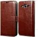 Lejaao Samsung Galaxy On5 Pro Brown Leather Flip Cover