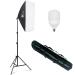 Eloies Softbox Lighting Kit 50W Photography Studio Light 50cm x 70cm Professional Continuous E27 5500K Photo for Filming Portraits Advertising Shooting YouTube Lighting (1 Nos Light Kit.)