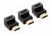 ARMART HDMI Adapter Male to Female, 0 Degree HDMI Bend, L-Shaped HDMI Jointer, Pack of 3