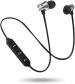 Wireless Magnet Bluetooth Earphone Headphone with Mic (Black, In the Ear)