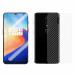 Kite Digital OnePlus 6T Back Screen Protective Film Carbon Fiber Skin Transparent Screen Guard Sticker & Premium Tempered Glass Screen Protector