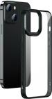 Baseus Black Plastic Mobile Back Cover for iPhone 13 Crystal Hard Case with TPU Frame