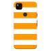 MobiEra Google Pixel 4a White Orange Design Plastic Hard Case Cover