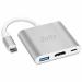 SOFTY Type-C 3IN1 HUB Adapter (HDMI, USB, Type-C) STCR-1003 - Silver