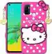 UNILORD Oppo A53 2020 Pink Rubber Screen Protector 3D Cute Hello Kitty Back Case Cover